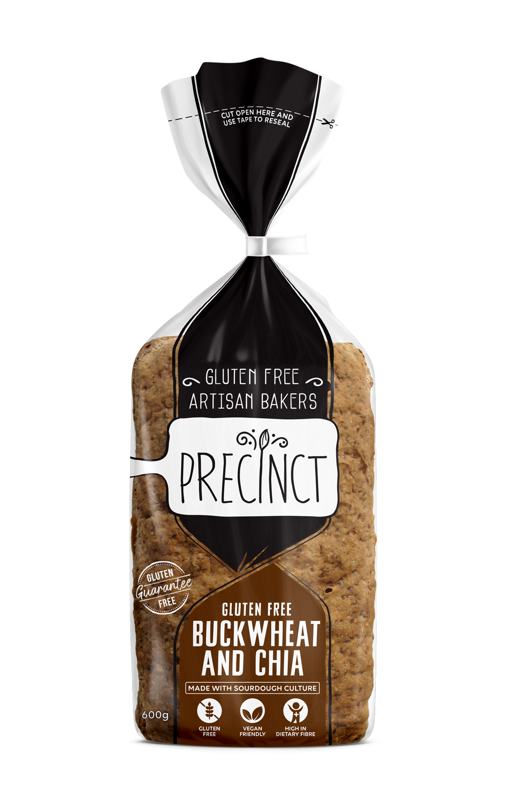 GF Precinct Gluten Free Buckwheat and Chia Bread 600g