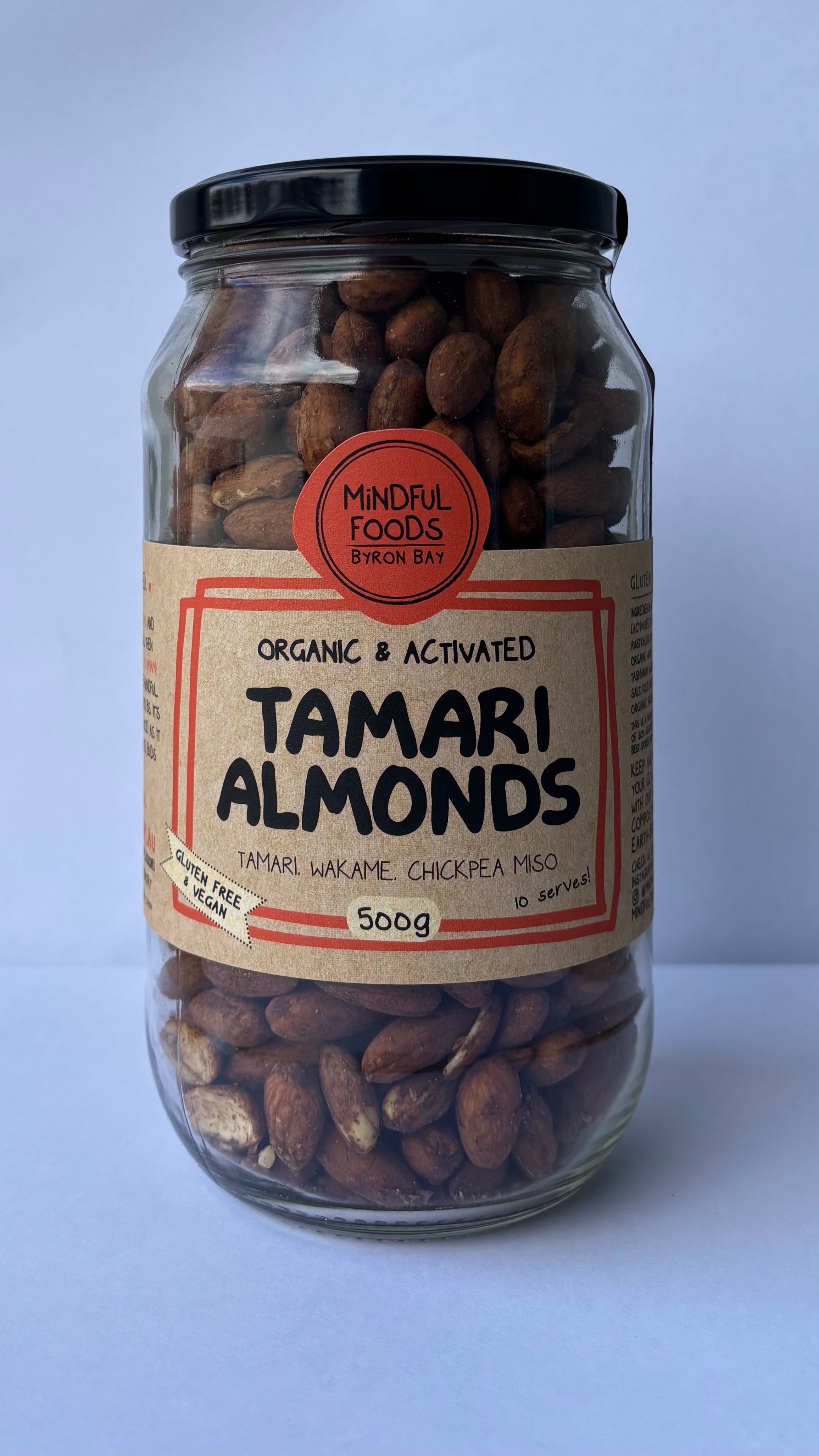 Mindful Foods Tamari Almonds - Organic & Activated 500g