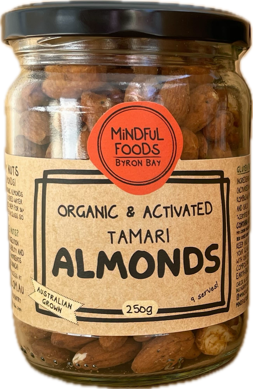 Mindful Foods Tamari Almonds - Organic & Activated 250g