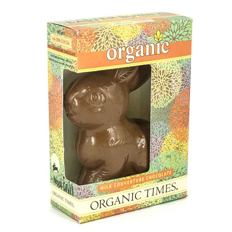 Certified Organic Milk Chocolate Boxed Easter Bunny (70g) Main Product Image