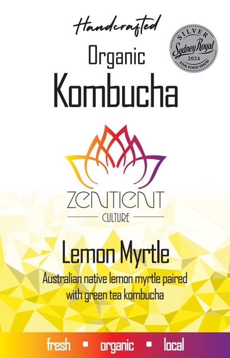 Zentient Culture Lemon Myrtle Certified Organic Kombucha (Requires Bottle or BYO) 1L