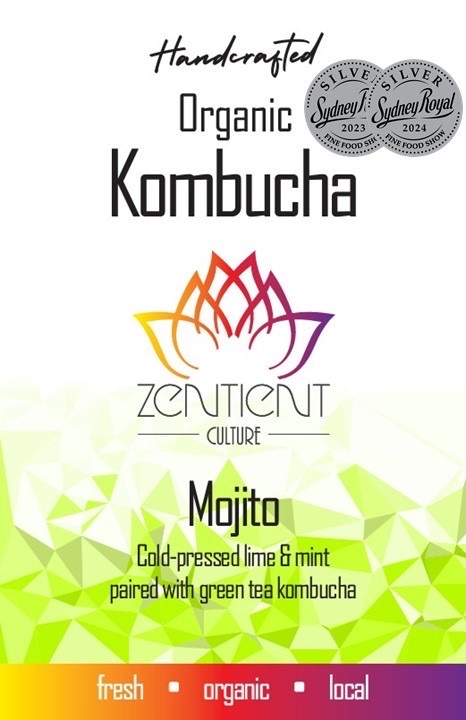 Zentient Culture Mojito Certified Organic Kombucha (Requires Bottle or BYO) 1L
